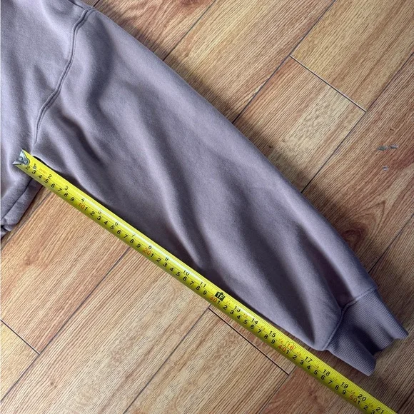 TNA Cozy 1/4-Zip Cropped Sweatshirt - Taupe size Small - Picture 6 of 10